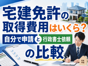 宅建免許の取得費用はいくら？自分で申請と行政書士依頼の比較
